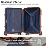 Coolife PC Hardshell Luggage, TSA Lock, Spinner, 3-Piece Set with Backpack