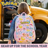 Get Trend Pokemon Kids Backpack for Girls, 18in Bookbag with Padded Straps, Pikachu Travel School Bag Anime Gifts for Girls (Multi Pokemon)
