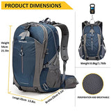 SPEEDPARK Hiking Backpack 40L Waterproof Hiking Daypack with Rain Cover, Outdoor Trekking Travel Backpacks for Men Women