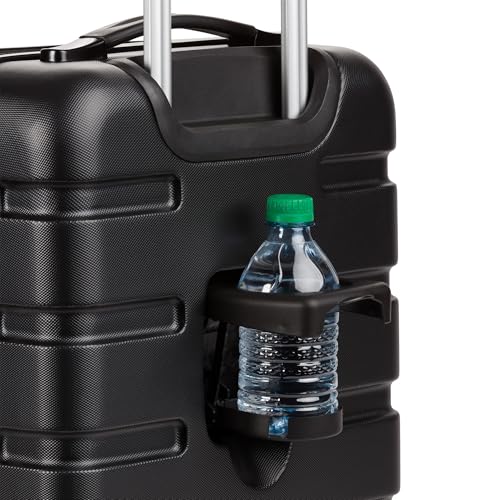 SwissGear 7366 Signature Hardside Expandable Luggage with Spinner Wheels, TSA Lock, Cup-Holder, Black, 3-Piece Set (19/23/27)