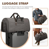 S-ZONE Carry On Garment Bag for Travel Convertible Garment Duffle Bag Suit Bags for Men Women Travel 2 in 1 Hanging Suitcase Business Travel Bag with Toiletry Bag, Gery, 50l