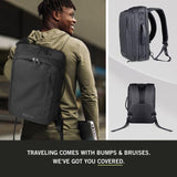 Kenneth Cole REACTION Parker 16" Polyester Tech Covertible Backpack/Briefcase, Black