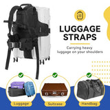 Luggage Backpack Conversion System Luggage Connector Straps – Cross Shaped External Frame Backpack with Handle, Quick-Release Lock, Backrest –Backpack Luggage Strap for Suitcase, Trolley, Handbag