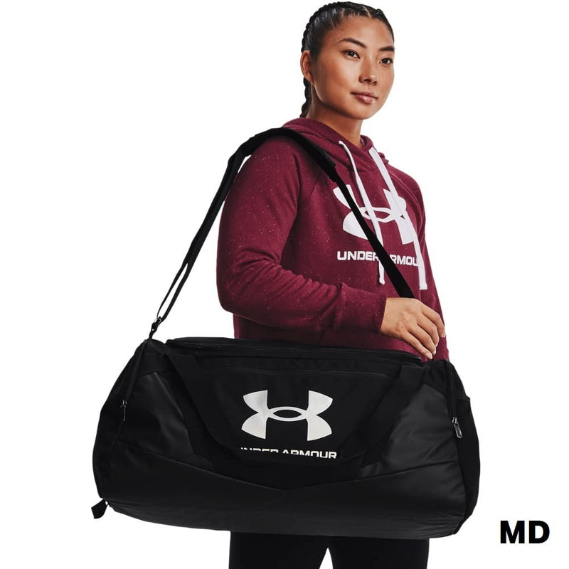 Under Armour unisex-adult Undeniable 5.0 Duffle-Large, Black (001)/Metallic Silver, One Size Fits Most