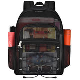 Busiuw Heavy Duty Mesh Backpacks for Adults, Large Capacity Mesh Bookbag