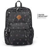 ZORFIN 26L Backpack for College, and Travel: Water Resistant Bookbag - Bow Black