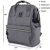 himawari Travel Backpack with USB Charging Port 15.6 Inch Doctor Work Bag for Women&Men College (USB Gray)