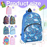 Clysee 12 Pack School Backpack Bulk 15'', Assorted Printed Bookbags for Boys Girls, Donations Supplies (Fun)