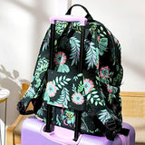 Vera Bradley Women's Cotton Campus Backpack, Climbing Ivy Green - Recycled Cotton, One Size