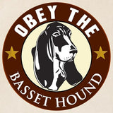 CafePress Obey The Basset Hound Tote Bag Natural Canvas Tote Bag, Reusable Shopping Bag