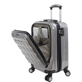 Chariot Duro 21" Laptop Hardside Carry-On Spinner Luggage (Silver)