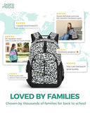 Choco Mocha Daisy Backpack for Teen Girls, Travel School Backpack for Girls Middle School Large Bookbag 18 Inch, Black