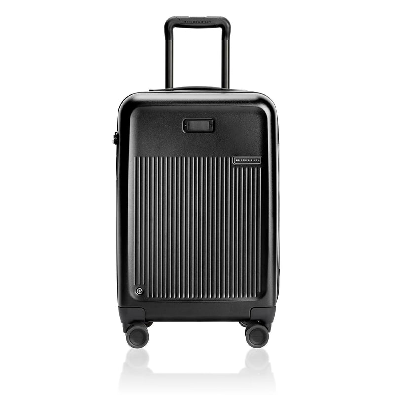 Briggs & Riley Essential 22" Carry On Expandable Spinner - Luggage for Travel, Suitcases with Wheels, Hardside Rolling Bag for Men & Women, Self-Repairing Zipper - Sympatico Collection, Black