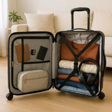 World Traveler Dejuno Tonal 2-Piece Polycarbonate Lightweight Hardside Expandable Spinner Luggage Set with TSA Lock - Lavender (20 & 28)