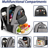 MATEIN Insulated Lunch Backpack for Women, 17.3 Inch Laptop Backpack, Grey