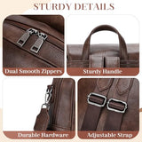 VASCHY Backpack Purse for Women, Fashion Cute Vegan Leather Flap Backpack Convertible Handbag for Ladies with Guitar Strap Coffee