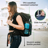 COR Surf Travel Backpack Carry On Backpack for Airplanes - Travel Backpack with Clamshell Design The Island Hopper - 40L Black