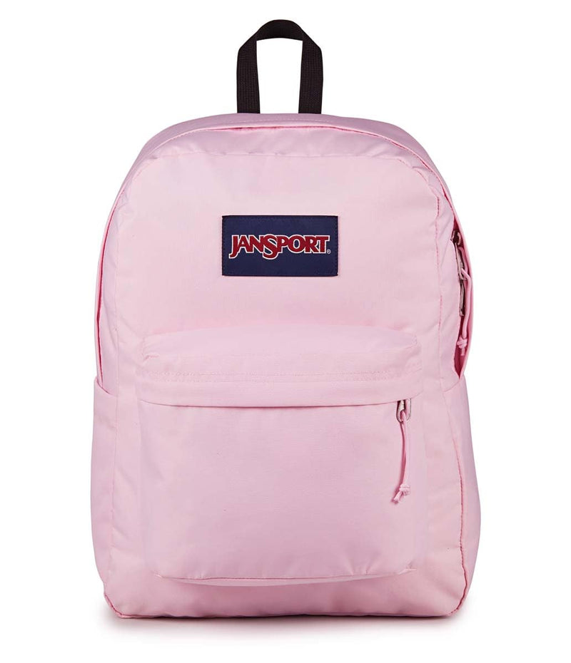 JanSport SuperBreak Plus Backpack with Padded 15-inch Laptop Sleeve and Integrated Bottle Pocket - Spacious and Durable Daypack for Work and Travel - Pink Ice