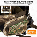 TR Aluminum External Frame Backpack, Adjustable Hiking Hunting Pack, Camo