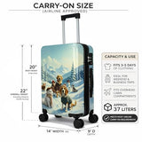 World Traveler Chariot Snow Paws Pet Lover 20-Inch Carry-On Hardside Expandable Spinner Luggage with TSA Lock