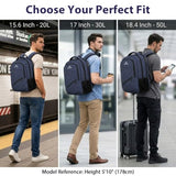 MATEIN Work Bookbag for Men, 17 In Large Laptop Travel Carry On Backpack