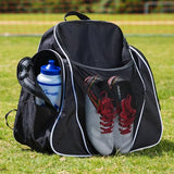 Champion Sports 600 Denier® Deluxe Top Loading All Purpose Backpack with Inner & Outer Pockets - Adjustable Straps & Carry Handle - 19"Lx18"Wx10"H - Navy