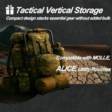 MT Military ALICE Frame System – Upgraded External Frame Backpack Suspension with MOLLE Quick-Release Waist Belt and Padded Shoulder Straps – Coyote Brown, Modular Pack Support