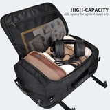 WITZMAN Travel Backpack for Men Women Laptop Backpack with USB Charging Port Carry-on Luggage Flight Approved(B686 Black)