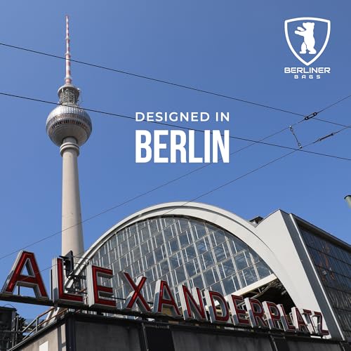 BERLINER BAGS Vintage Genuine Leather Backpack Utrecht M, Laptop Backpack, Travel Backpack for Women and Men - Brown