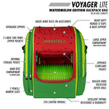 Axiom Discs Voyager Lite Backpack Disc Golf Bag (Watermelon Edition)