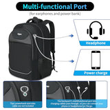 Ciztnso Travel Backpack, Anti Theft Durable Men Laptop Backpack with USB Port & organizer, Water Resistant Computer Bookbag,Carry on Luggage for Men Fits 15.6 Inch Tablet - Black