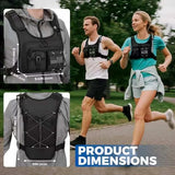 Criuage USA Patent Running Hydration Vest Backpack, Lightweight Chest Pack with 2.0L Water Bladder Bag Daypack for Hiking Running Cycling Race Marathon for Women Men (Black, Standard)