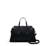 RADLEY London Drapers Road Women's Medium Leather Ziptop Satchel Bag, Black
