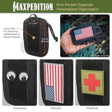 MAXPEDITION Pico Pocket Organizer, Ultra Compact EDC Gear Pouch, Tactical Utility Pouch for Everyday Carry, Tools, Gadgets, Outdoor First-Aid Kit, Survival (Black)