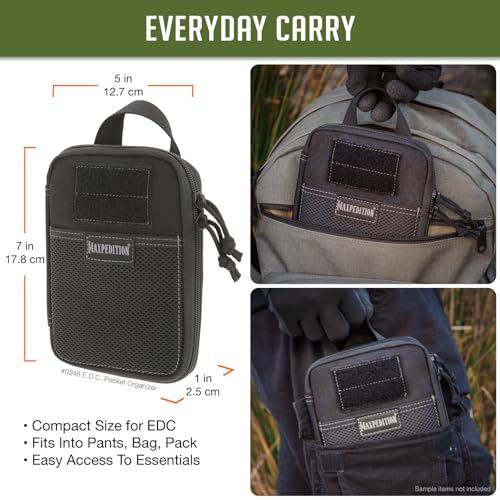 Maxpedition E.D.C. Pocket Organizer,Nylon (Black) 6"x1"x8"