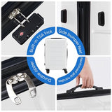 OLIXIS 3-Piece Luggage Set, 20/24/28 Inch Hardside Suitcases with Spinner Wheels, Lightweight ABS Hard Shell Travel Luggage, TSA Approved Lock, Expandable Carry-On & Checked Luggage–White