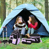 Rolling Backpack for Girls 3PCS Kids Backpack Set Cute Trolley Bags for Elementary Middle High School Wheeled Bookbags