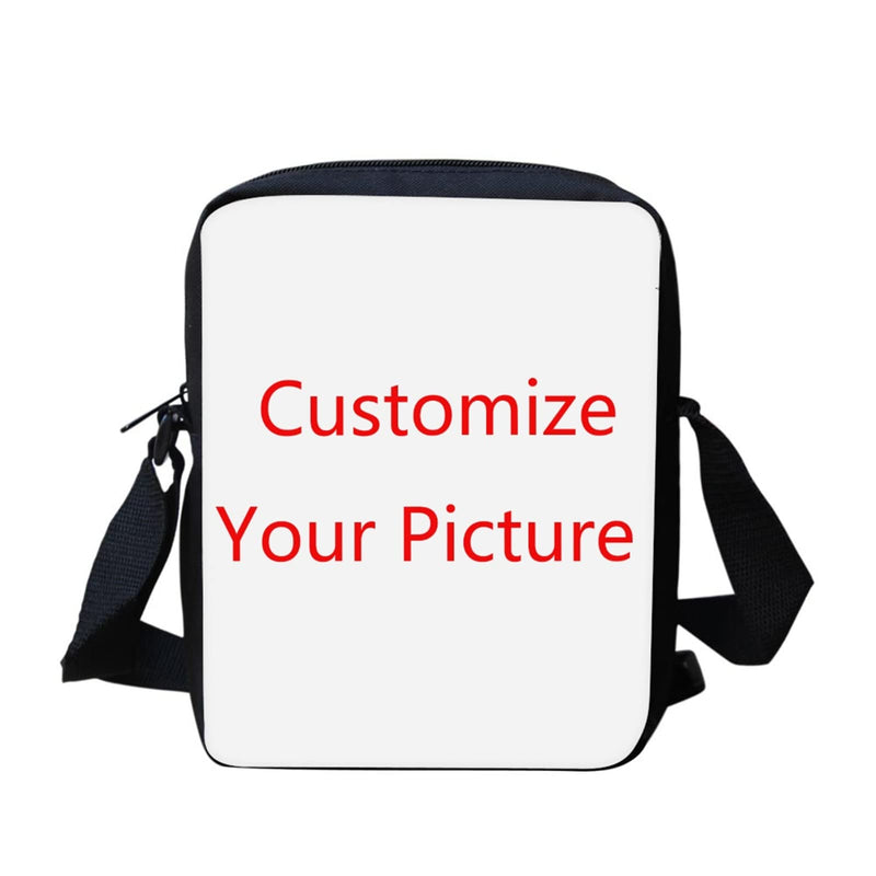SANNOVO Customized Print Messenger Bag for Kids Women, Casual Portable Cross-body Bag Canvas Bag, Lightweight Small Shoulder Bag with Adjustable Strap