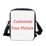 SANNOVO Customized Print Messenger Bag for Kids Women, Casual Portable Cross-body Bag Canvas Bag, Lightweight Small Shoulder Bag with Adjustable Strap