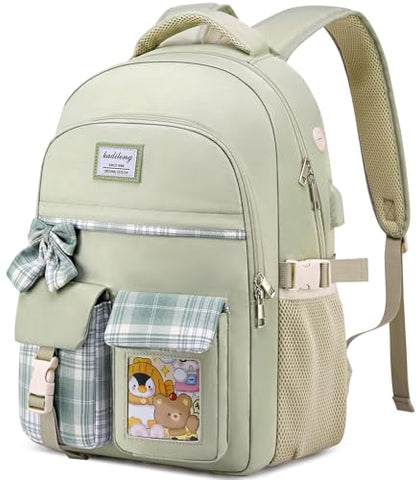 kadilong School Backpack for Girls,Kids Bookbag for Middle High School,Laptop Backpack Women Mochila para Niñas