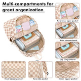 Bluboon School Backpack Teens Girls Boys Kids School Book Bags with Lunch Box Pencil Bag