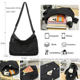 PRAGARI Canvas Messenger Bag for School Women Vintage Satchel Tote Handbag