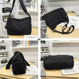 PRAGARI Canvas Messenger Bag for School Women Vintage Satchel Tote Handbag