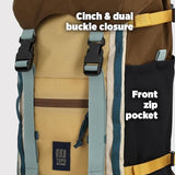 Topo Designs Rover Trail Pack 22L, Molded Back Panel, Waist Belt, Water Bottle Pockets (Desert Palm/Sahara)