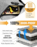 SafeDelux Smell Proof Bag, Odor Proof Bag with Combination Lock, Durable Smell Proof Container with Carbon Lining, Secure Odorless Travel Pouch for Home & On-the-Go (Grey)