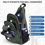 WITZMAN Sling Bag for Men Casual Crossbody Bag with USB Charging Port