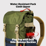 Topo Designs Rover Pack Classic Backpack - Daily Daypack for Commutes, Day Trips, Hikes, Iconic Denver Design, PFAS-Free, Fair Trade (Khaki/Black)