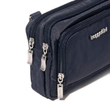 Baggallini Trifecta RFID Wallet Crossbody - 8"x6" Crossbody Bag for Women Convertible Fanny Pack Belt Bag