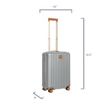 Bric's Capri 2.0 Spinner - Luxury Carry On Suitcases with Built-in USB Port and TSA Lock - Lightweight Luggage with Wheels - 21 Inch, Silver Shine