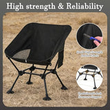 Cuzobro Ultralight Camping Chair,Compact Folding Chair with Anti-Sinking Large Feet and Storage Bag,Lightweight Backpack Chair for Naturehike,Travel,Beach,Hiking